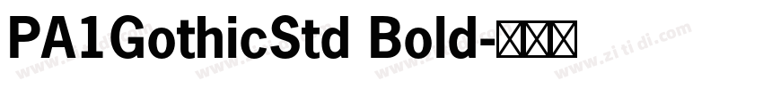 PA1GothicStd Bold字体转换